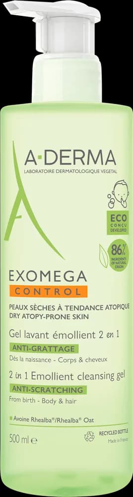 A-DERMA exomega contem. gel 2u1 500 ml