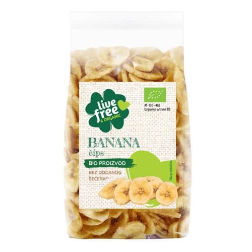 BANANA CIPS BIO 150 G LIVE FREE ORGANIC