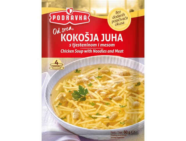 Kokošja juha s tjesteninom i mesom