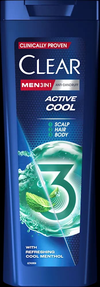 ŠAMPON CLEAR 3U1 COOL MENTA 360 ml