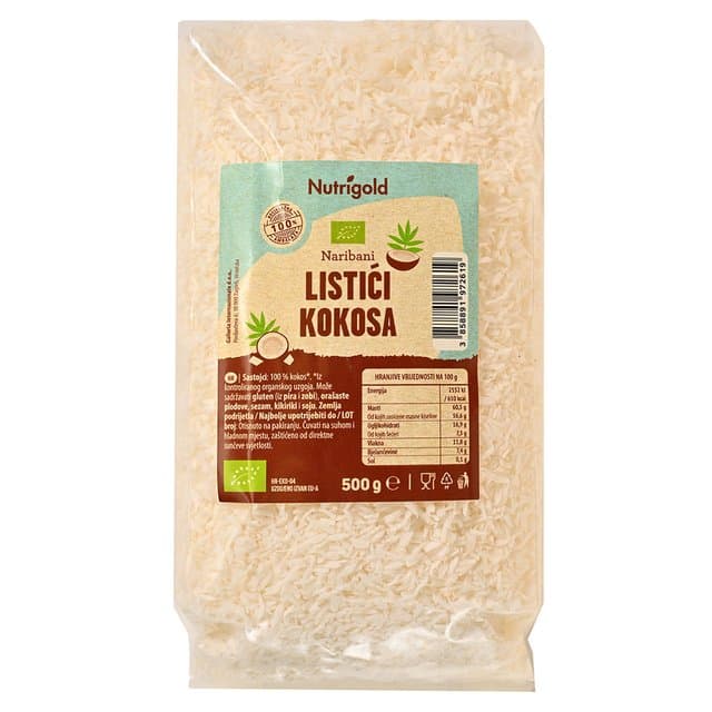 KOKOS LISTIĆI BIO 500 g NUTRIGOLD