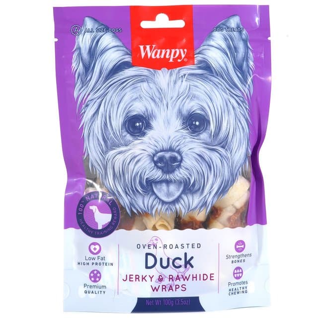 WANPY DOG SUŠ. PAČETINA I KOŽA 100g