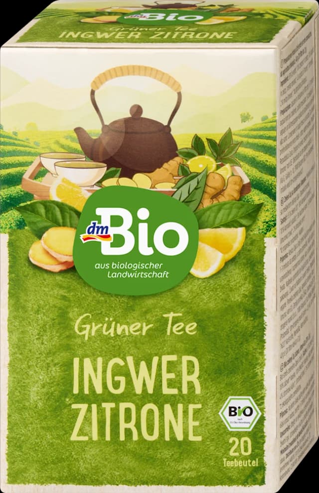 dmBio čaj zeleni& đum&lim 20x2g, 40 g