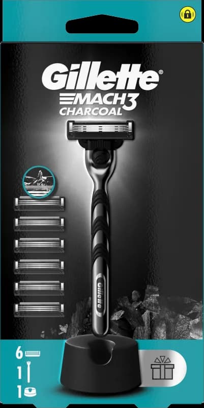 Brijač Gillette Mach3 Charcoal + 6 Patrona