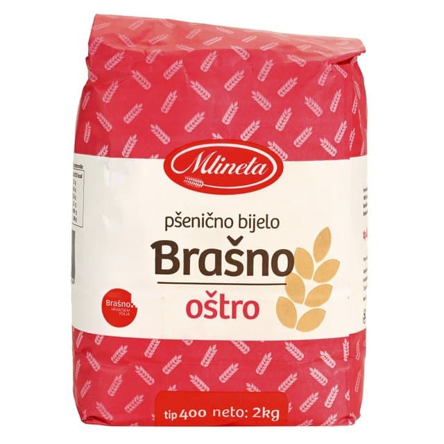 BRAŠNO OŠTRO T-400 2kg MLINETA