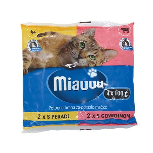 HRANA MIAUUU MM PER/GOV 2*2*100 g