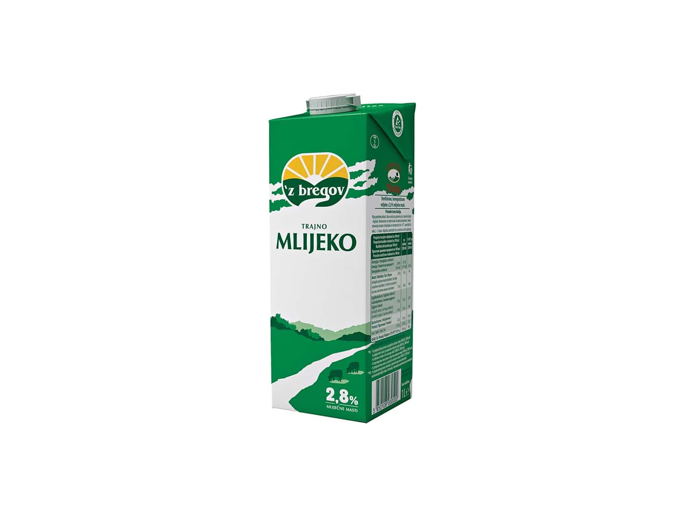'z bregov Mlijeko trajno 2,8% m.m.