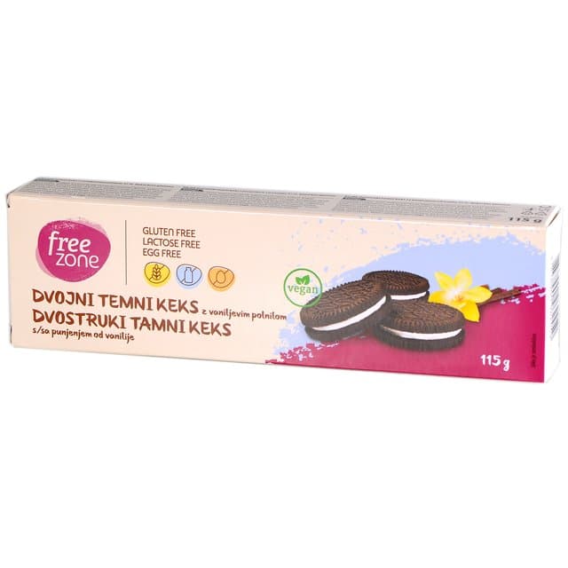 KEKS DVOSTR TAM VANIL 115g FREE ZONE