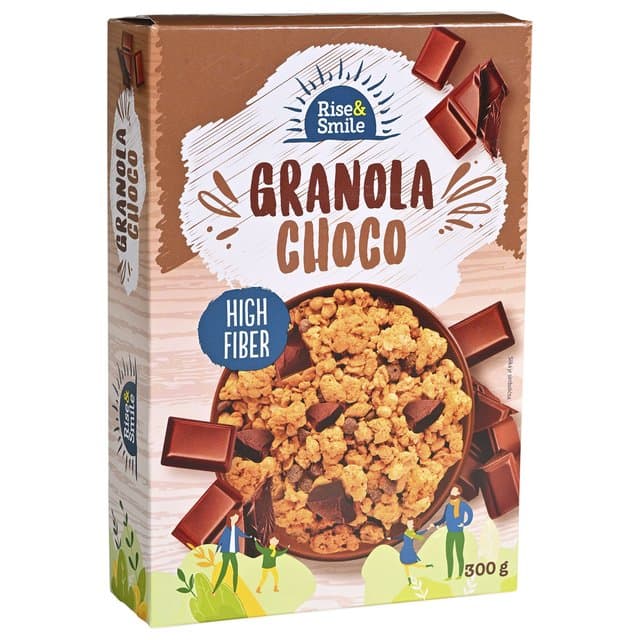 MUESLI GRANOLA RISE&SMILE CHOCO 300 g