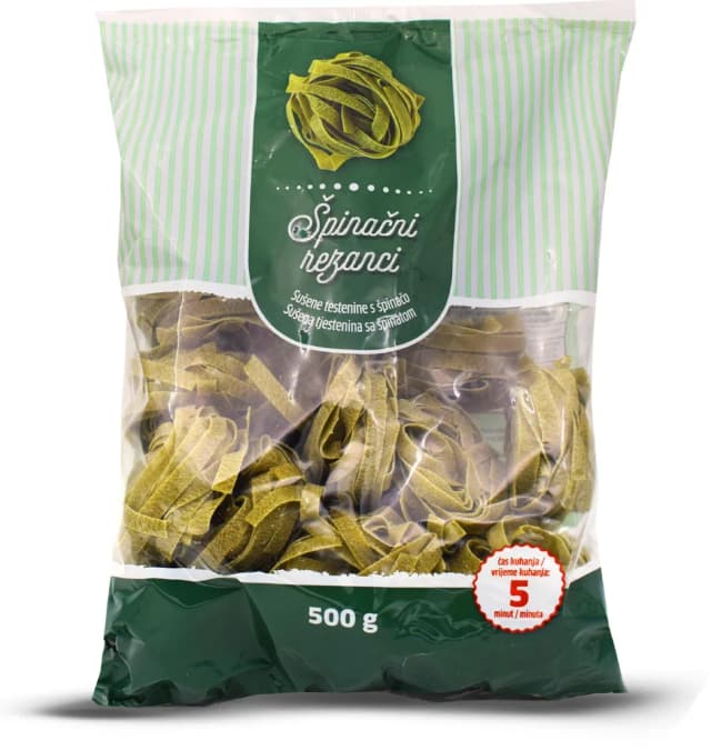 TJESTENINA REZANCI OD ŠPINATA 500g