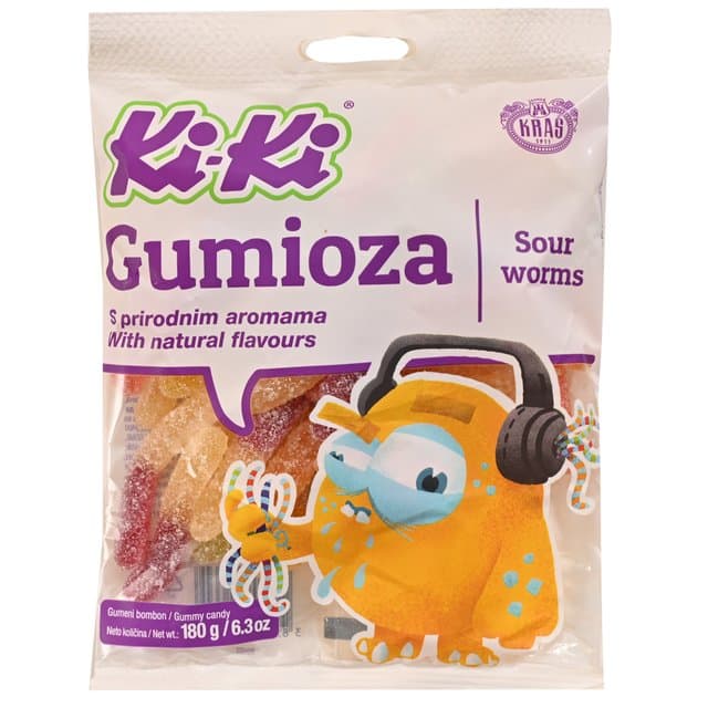 Ki-Ki Gumeni Bomboni Sour Worms 180g