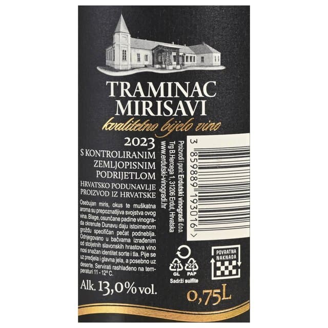 Vino Traminac Erdut