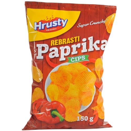 Čips rebrasti, s okusom paprike 150 g