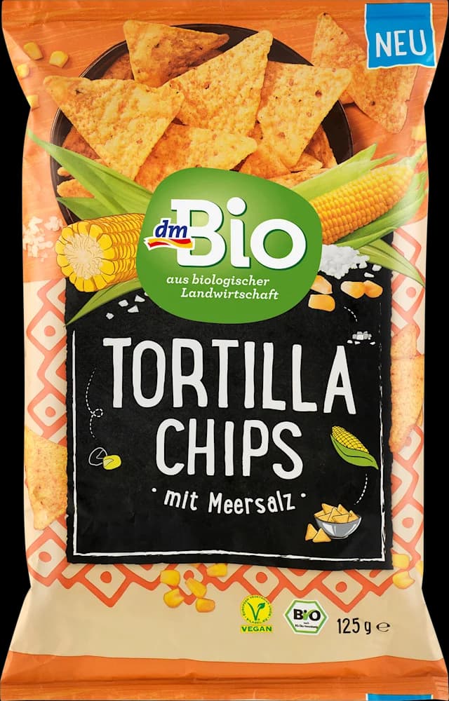 dmBio Tortilja čips sa mor.soli 125g