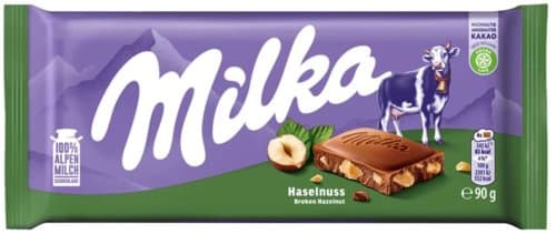 ČOKOL MILKA 90 g HAZELNUTS