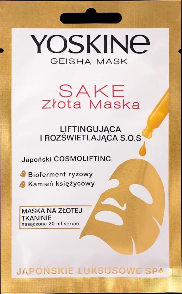 Yoskine Geisha Sake Gold maska 1kom T