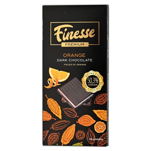 ČOKOLADA FINESSE TAMNA NARANČA 100 g