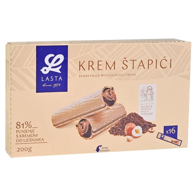 Krem štapići lješnjak
