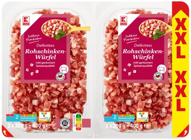 KLC.Šunka kockice XXL 2x200 g