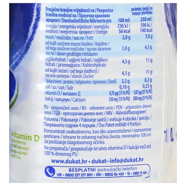 Mlijeko trajno 2.8% m.m.
