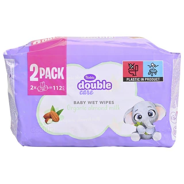 Violeta Baby Vlažne Maramice Badem 2x56