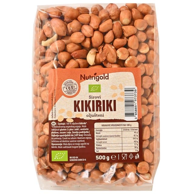 KIKIRIKI OLJUŠTENI BIO 500 g NUTRIGOLD