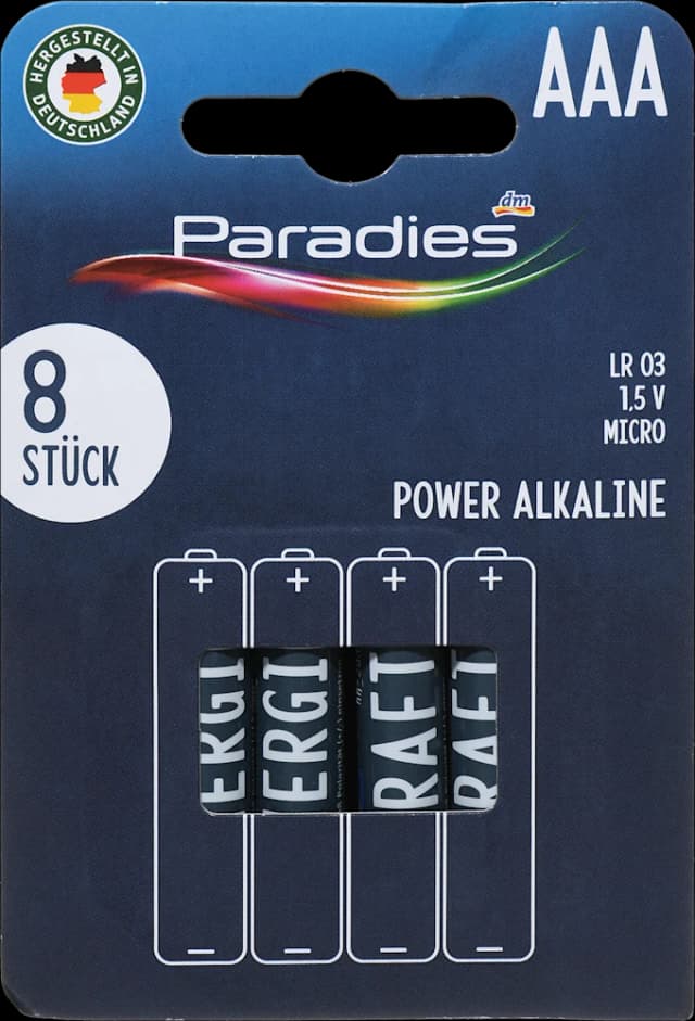 Paradies alk. baterije Micro AAA 8 kom.