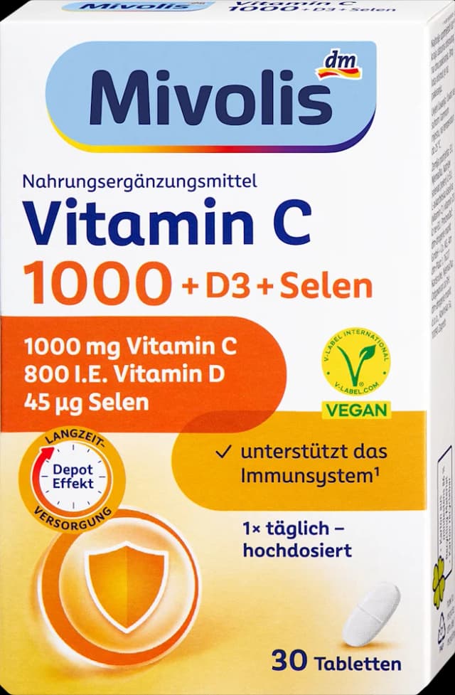Mivolis vit. C+D3+selen, tabl. 30 kom.