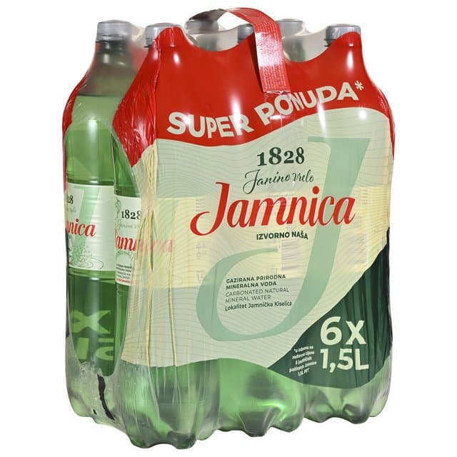 Jamnica GAZIRANA MINERALNA VODA 6x1,5L
