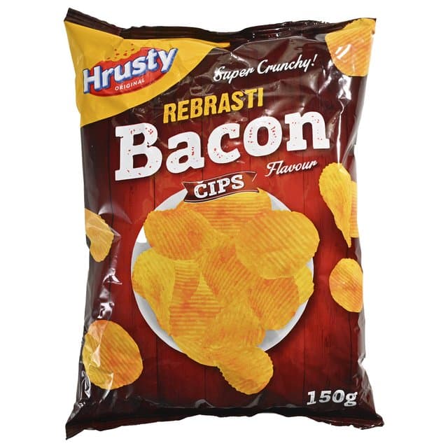 ČIPS K PLUS HRUSTY BACON XCUT 150g