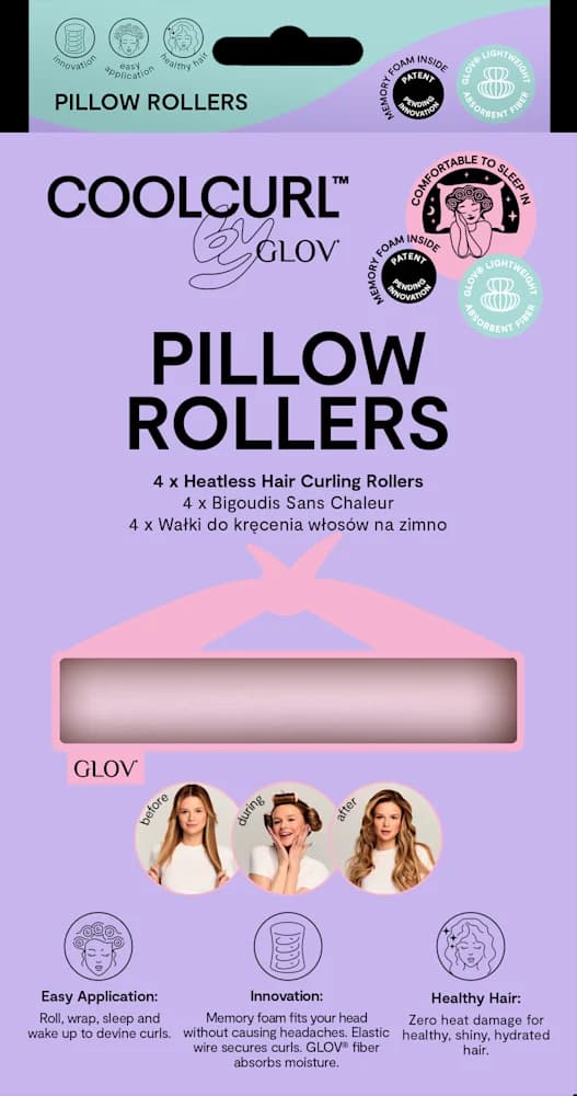 Glov CoolCurl uvijači Pillow 4/1 rozi