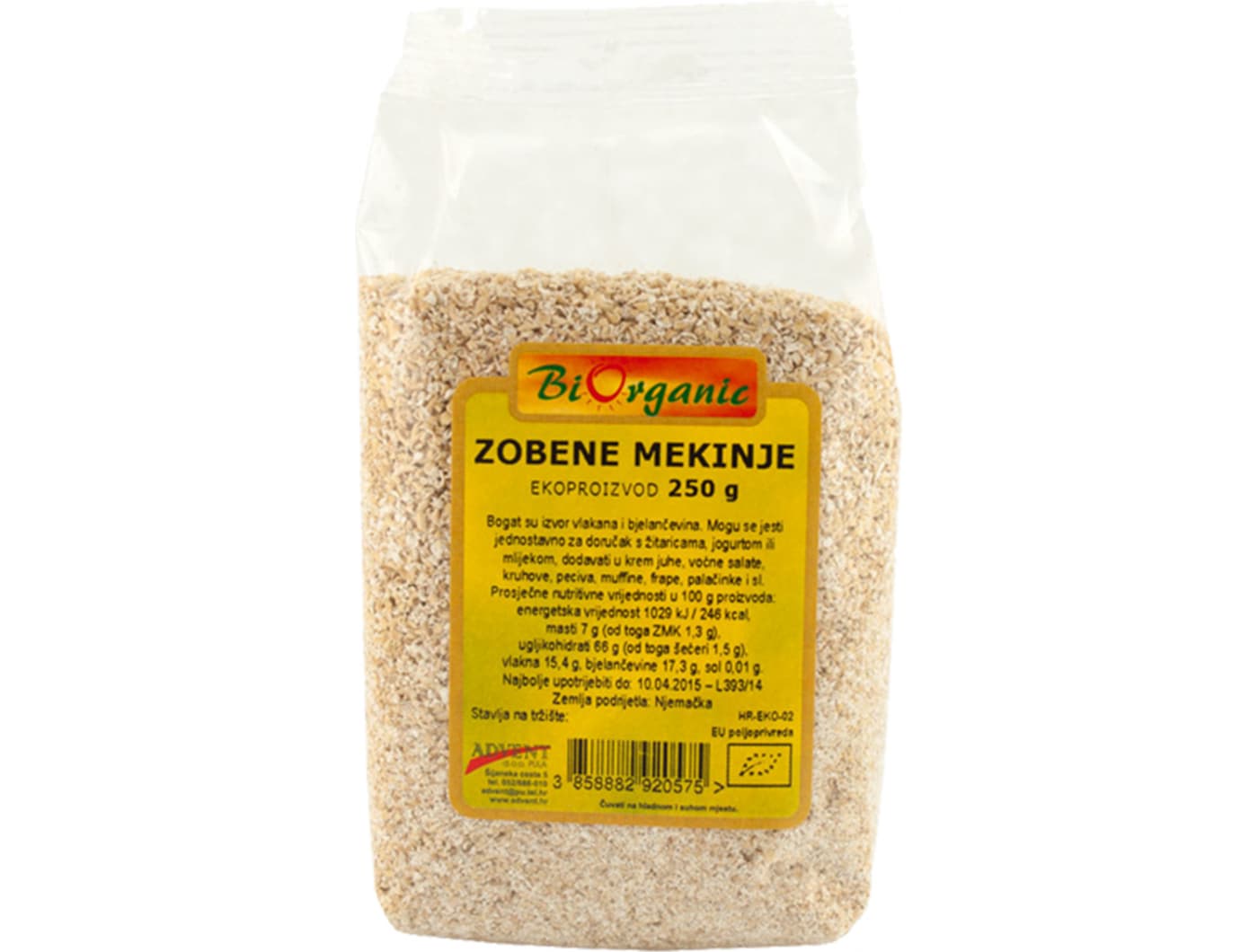 EKO MEKI.ZOB.250 g B IORGANIC ADVENT