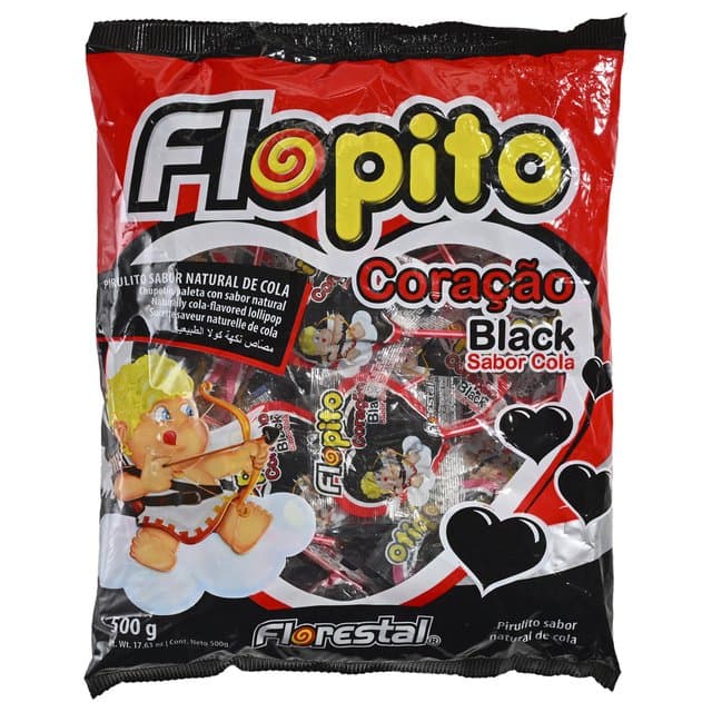 Flopito Lizalica Black Heart