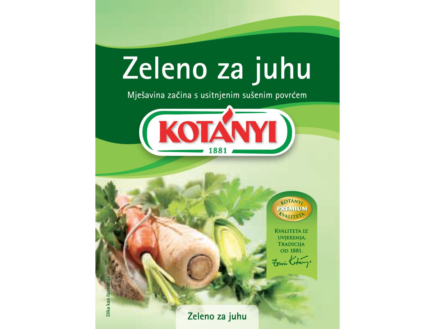 Začin za juhu zeleno povrće