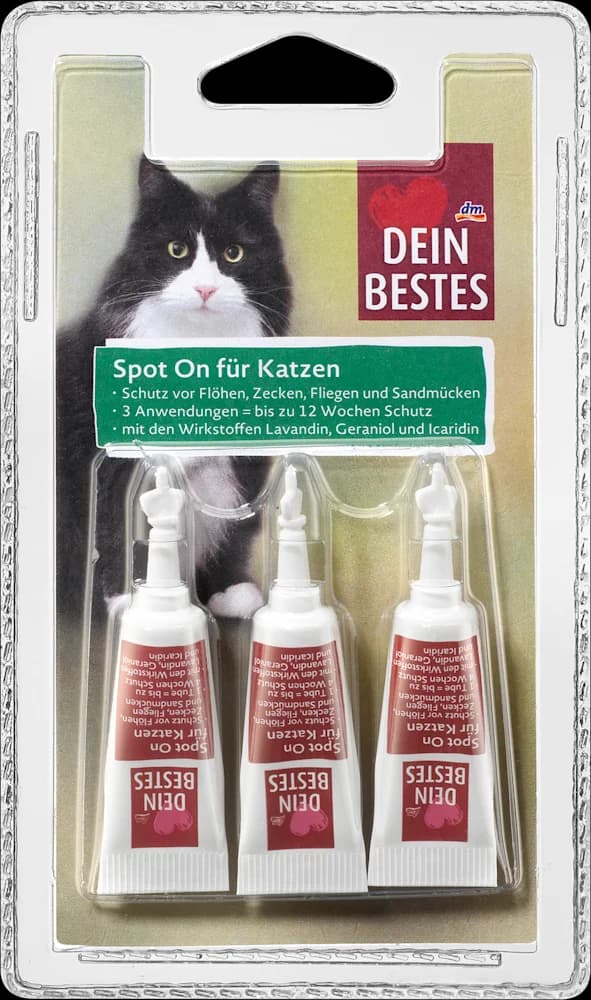 DB mačka Spot on pr.krpelj/buha 3x1ml