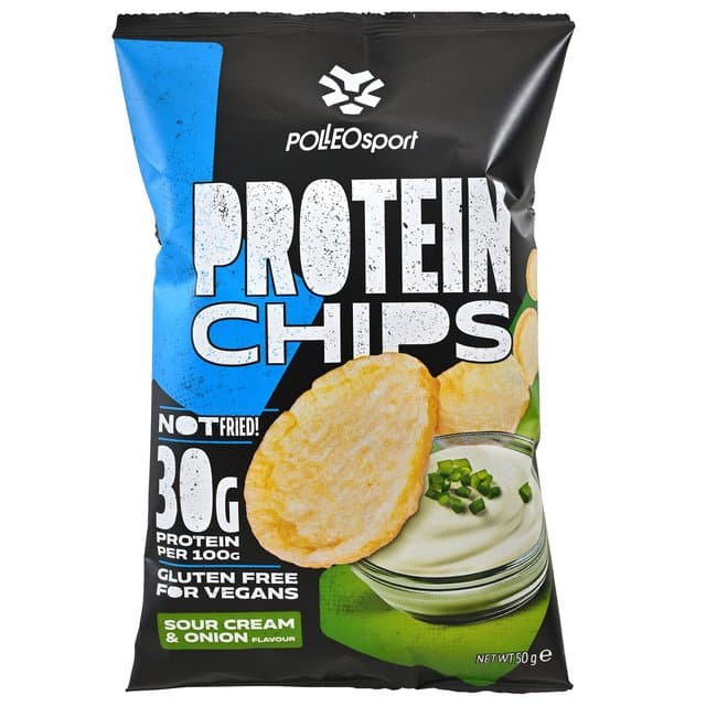 PROTEIN ČIPS VRHNJE LUK 50 g POLLEO