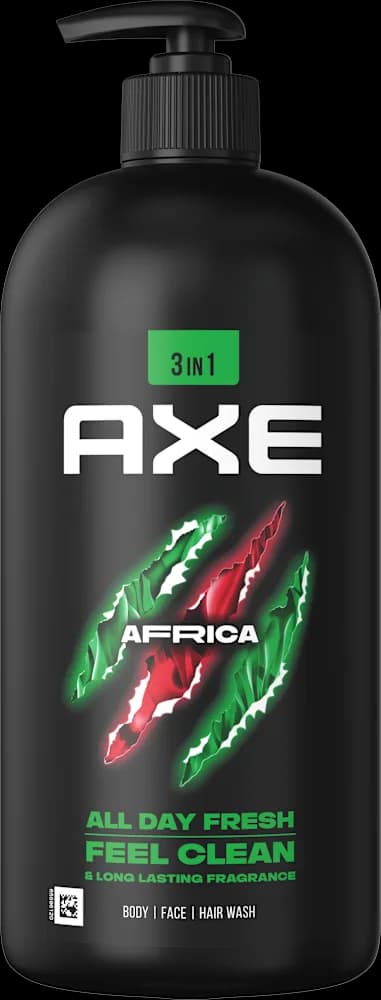Axe gel/tuš. 3u1 Africa XXL 900 ml