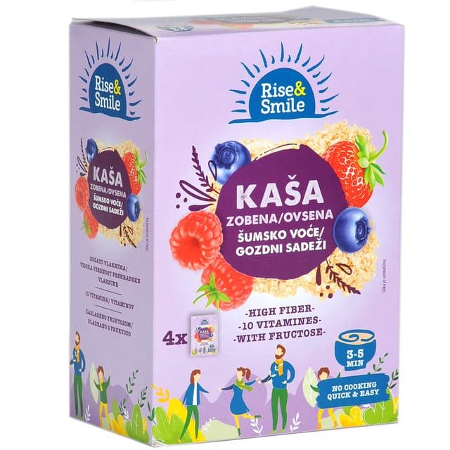 KAŠA ZOB RISE&SMILE ŠUM VOĆ 4/1 260g
