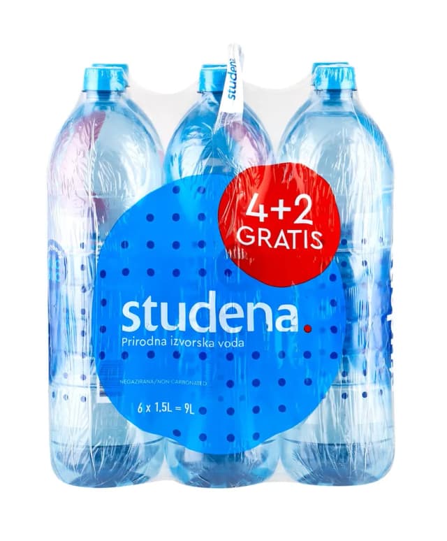 Izvorska voda 6 × 1,5 L