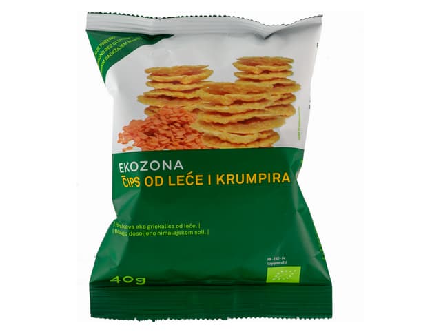 Čips od leće i krumpira slani