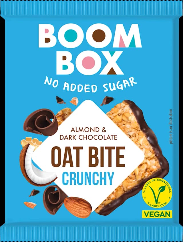 Keks Boom Box Mini Bites Kokos Badem Čokolada