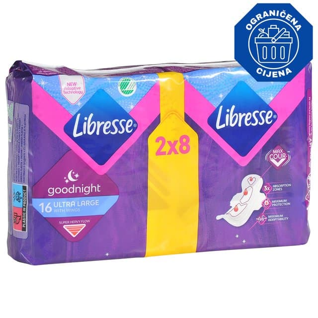 Libresse Libresse goodnight duo ulošci ultra large