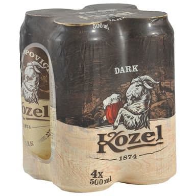 Kozel Tamno Pivo 4x0,5L Limenka