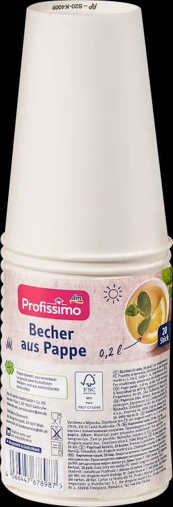 Profissimo čaše pap. 20 kom. 0,2L