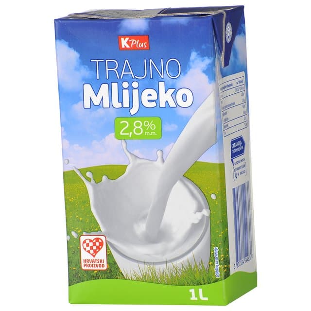 MLIJEKO UHT K PLUS 1L 2.8%