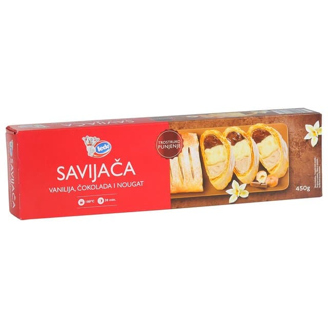 Savijača s vanilijom, čokoladom i nougatom