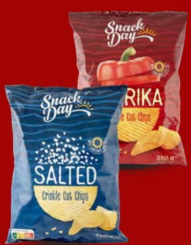 Čips rebrasti slani