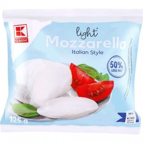 K-Classic mozzarella kugla light 125 g
